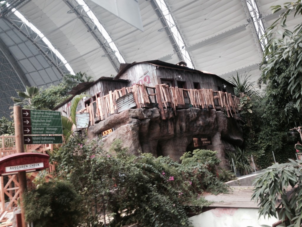 There are various themed hotel rooms spread throughout the dome.